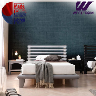 럭셔리베로나) 통원목 평상형 침대(SS) / 프레임 그레이