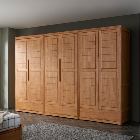 로지 고무나무원목 3000장롱세트 내추럴