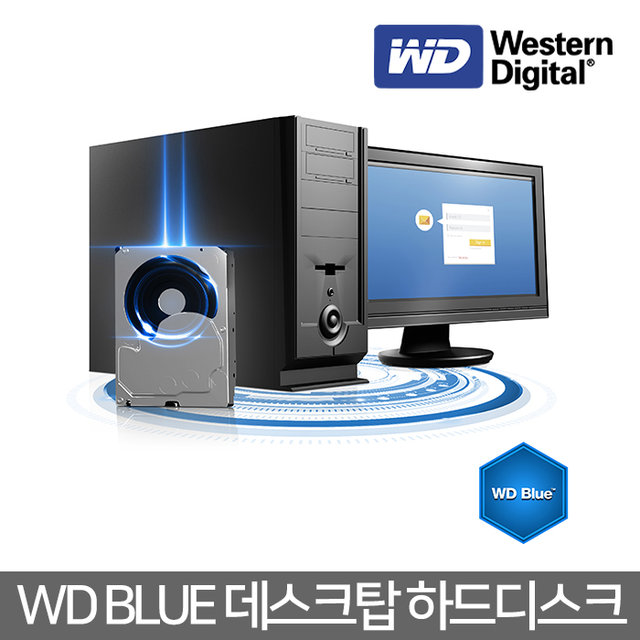 WD BLUE HDD 4TB WD40EZAX 데스크탑 SATA3 하드디스크 (5,400RPM/256MB/CMR)