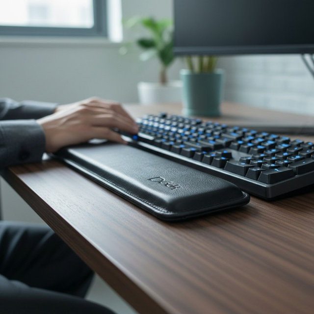 헤슘 K108C 팜레스트 풀배열 천연가죽 손목 받침대