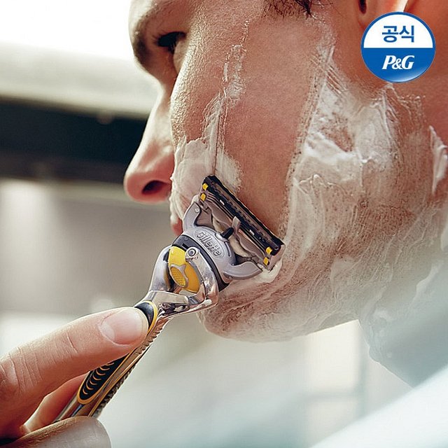 퓨전 프로쉴드 옐로우 면도기 날2up+면도날 8입[G139][G143]