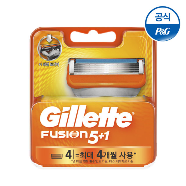 퓨전 매뉴얼 면도날 4입[G13]