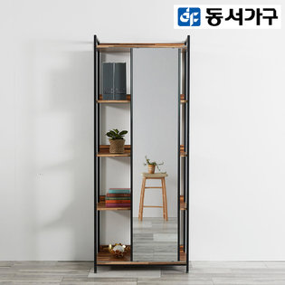  *취향저격 철제 오픈 클로젯  조립식 오픈형 철제 4단 수납거울장 세트 _그레이