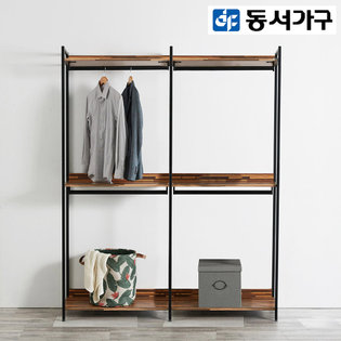  *취향저격 철제 오픈 클로젯 1600 드레스룸 (2단 행거) _멀바우