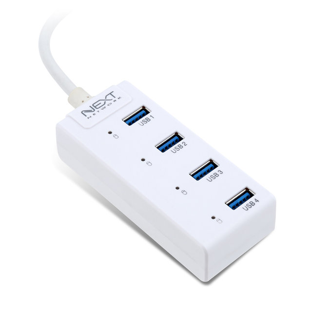 USB3.0 4포트 무전원 USB허브 케이블일체형 NEXT-505UH