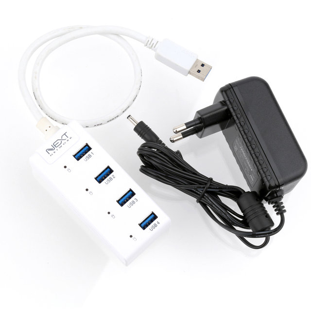 USB3.0 4포트 USB허브 케이블일체형 NEXT-505UHP