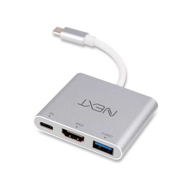 3in1 C타입 HDMI/USB3.0/PD 변환 컨버터 NEXT-411TCH
