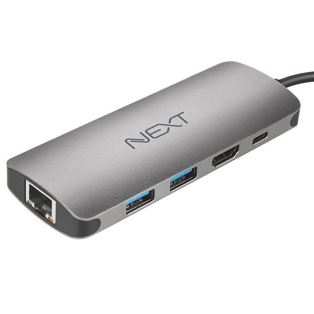 타입C to 4K HDMI USB허브 유선랜 NEXT-318TCH-PD