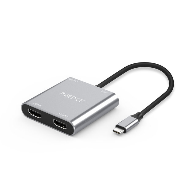 TYPE-C to 듀얼 HDMI UHD 4K 컨버터 NEXT-2251TCH
