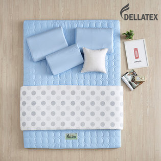 천연라텍스 매트 7.5cm 슈퍼싱글 스카이블루 D75SS+커버포함