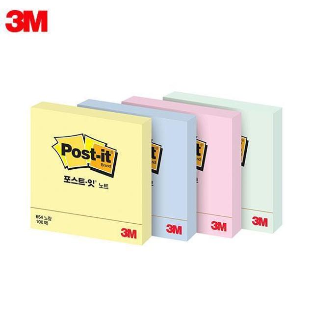  3M 일반형 654 포스트잇 _러블리핑크