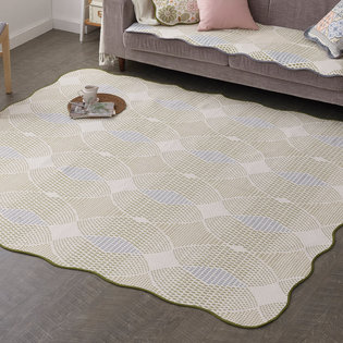 페리도트_그린 자카드 카페트 점보특대 200x230cm