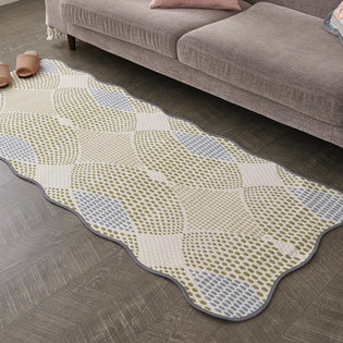 페리도트_그린 자카드 쇼파매트 4인 65x240cm