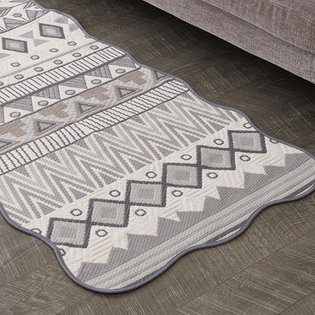 클로이_그레이 자카드 쇼파매트 3인 65x170cm