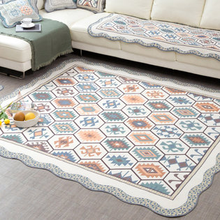 칼로스_블루 자카드 카페트 점보특대 200x230cm