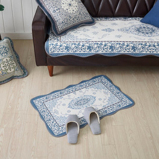 로얄페르시안_블루 자카드 발매트 50x70cm