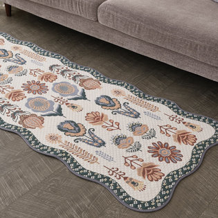 리즈_오렌지 자카드 쇼파매트 4인 65x240cm