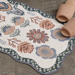 리즈_오렌지 자카드 발매트 50x70cm