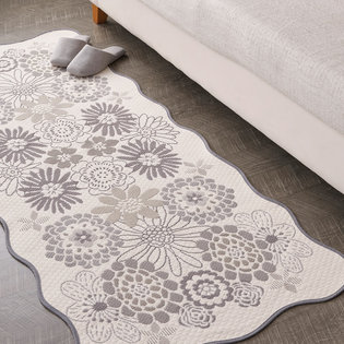 멜로우_아이보리 자카드 쇼파매트 4인 65x240cm