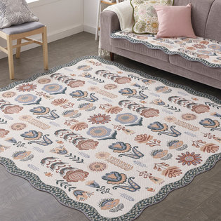 리즈_오렌지 자카드 카페트 점보특대 200x230cm