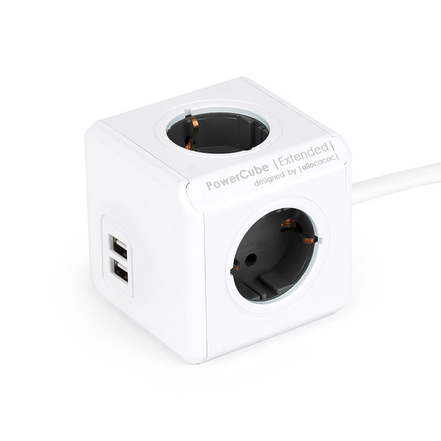 파워큐브 익스텐디드 화이트 USB 4구 1.5M 디자인 멀티탭