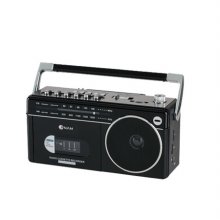 레트로감성 카세트 플레이어[블랙][PA-720BTS][라디오/테이프/블루투스/USB]