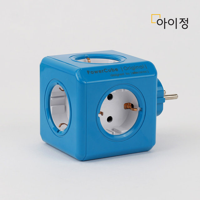 파워큐브 오리지널 올컬러 블루 멀티탭 콘센트