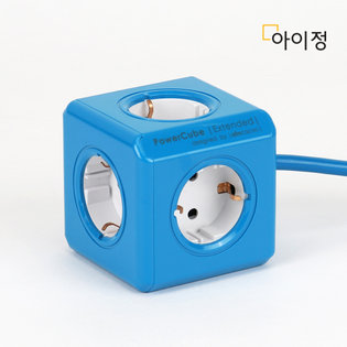 파워큐브 올컬러 5구 1.5M 블루 멀티탭 콘센트