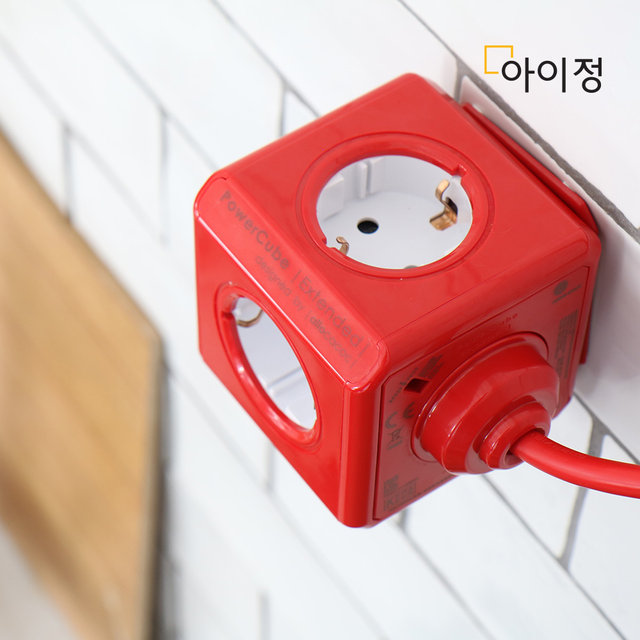 파워큐브 올컬러 5구 1.5M 블랙 멀티탭 콘센트