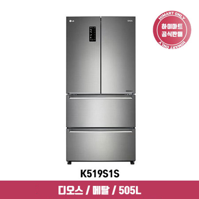 디오스 스탠드형 김치냉장고 K519S1S (505L, 퓨어)