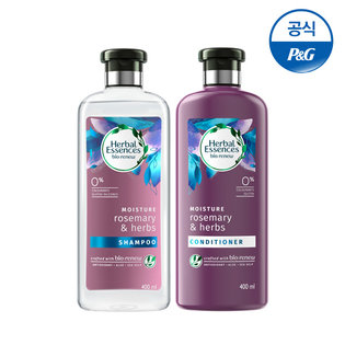 모이스쳐 로즈마리&허브 샴푸 400ml 1개 + 린스 400ml 1개[HE12][HE13]