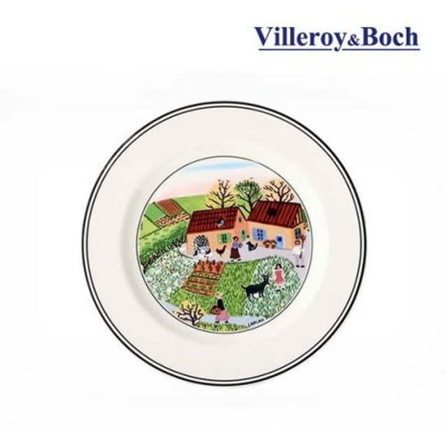 디자인나이프 브레드 플레이트 17cm_6종1택(경작,소녀와염소,마을,만남,밭농사,결혼)