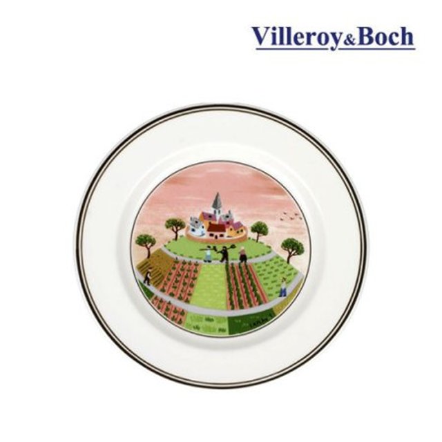 디자인나이프 브레드 플레이트 17cm_6종1택(경작,소녀와염소,마을,만남,밭농사,결혼)