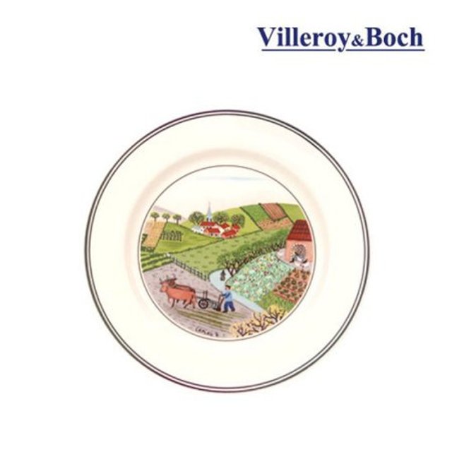 디자인나이프 브레드 플레이트 17cm_6종1택(경작,소녀와염소,마을,만남,밭농사,결혼)