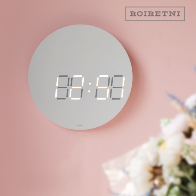 룬클락 Roon LED 벽시계 (전선색상 화이트 3m)