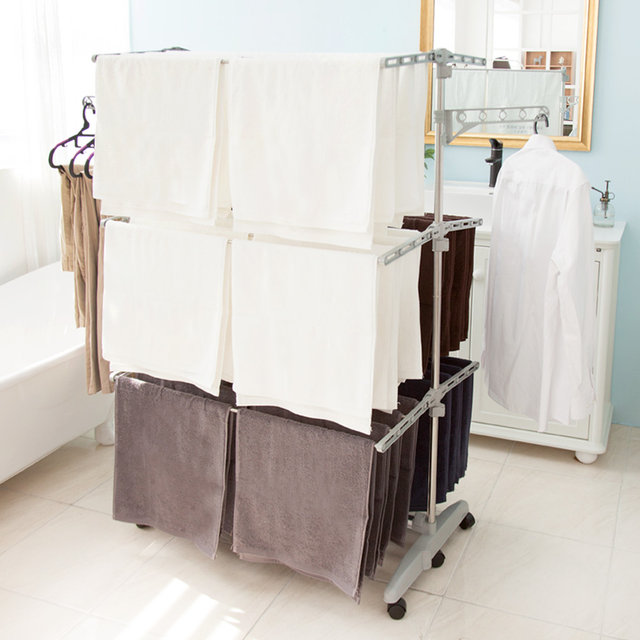 보노 6단 건조대 기본형 접이식 슬림 틈새 공간 활용 이동식 바퀴 포함 높낮이 조절 가능 빨래 세탁물 건조