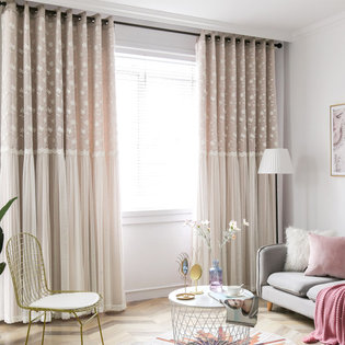 하일스 아일렛 암막커튼(260x230)(봉+설치부속) 핑크