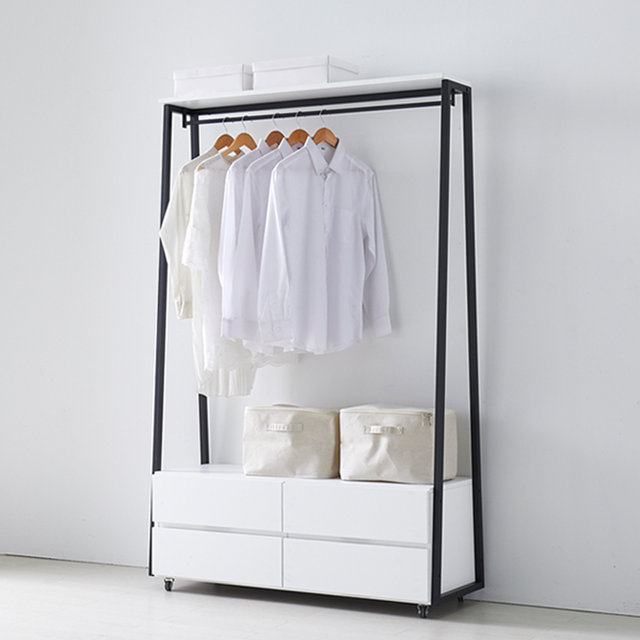 아이앤 레버티 1200 2단서랍 이동식 행거 SY