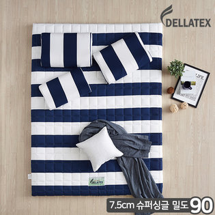 밀도90 천연 라텍스매트 7.5cm 슈퍼싱글 마린블루