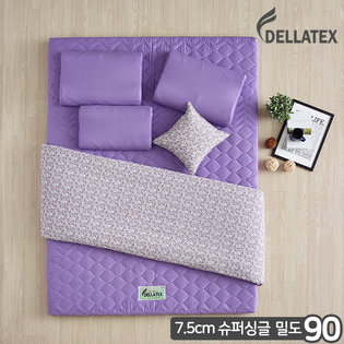 밀도90 천연 라텍스매트 7.5cm 슈퍼싱글 바이올렛
