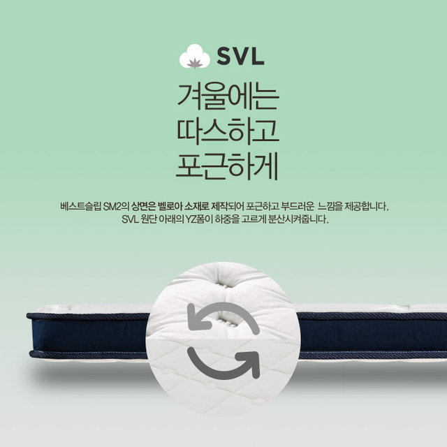 SM2 양면 슬림 슈퍼싱글 매트리스 SS