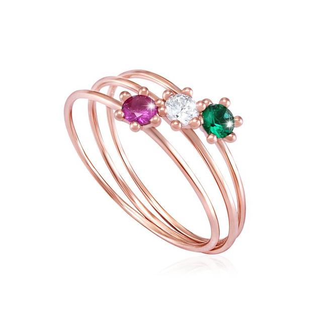[NeeGee]Black label 14K PINK GOLD 모던가드링 반지