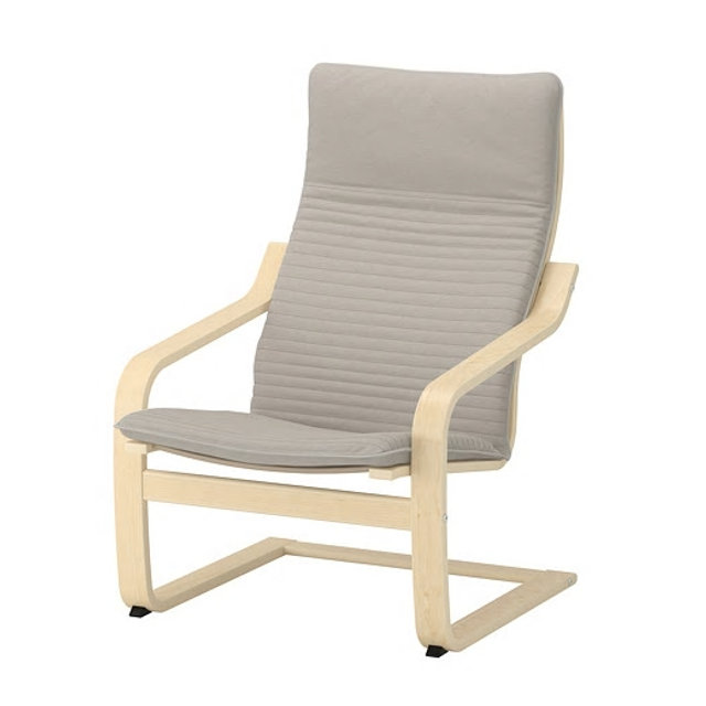 POANG 포엥암체어 브라운+크니사 라이트베이지092.407.98