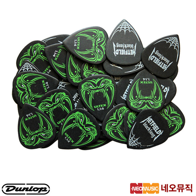 던롭 기타 피크 Hetfields Black Fang PH112R (36개)