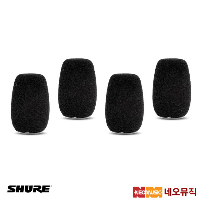 Z 슈어 유선마이크액세서리 Shure ACVG4WS-B 4세트/검정