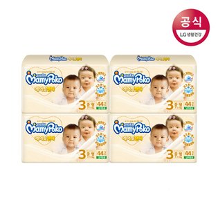 [마미포코] 에어핏 팬티 기저귀 중형 공용 44매x4팩