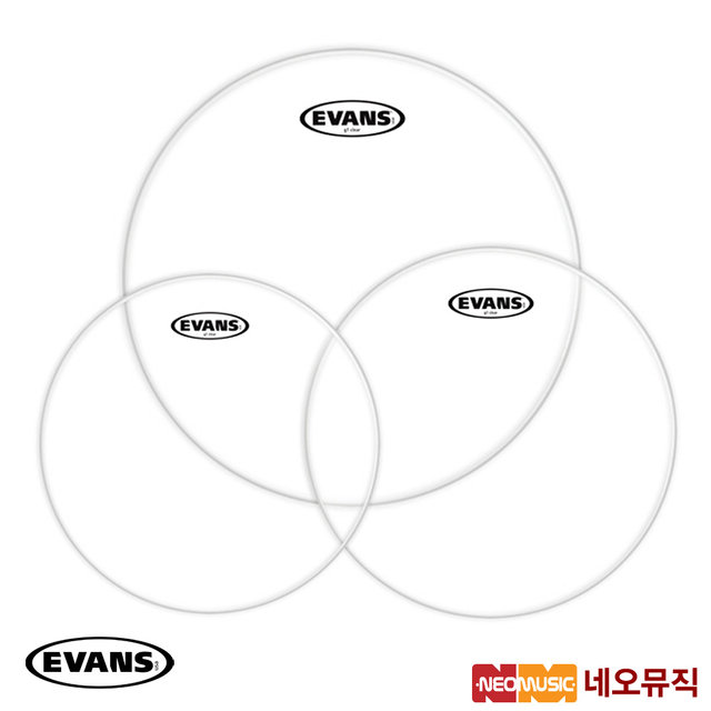에반스 드럼헤드 세트 EVANS Tom Pack ETP-G1CLR-F