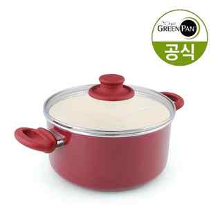 소프트그립II 버건디 세라믹 양수냄비 20cm