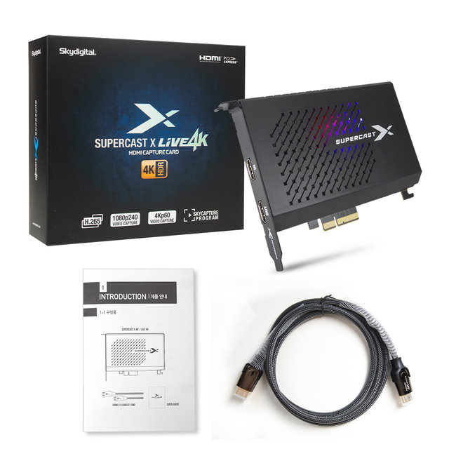 SUPERCAST X LIVE 4K HDMI 내장형 캡쳐카드