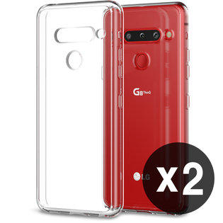 1+1 에어클로 LG G8 핸드폰 투명 케이스 (2개)